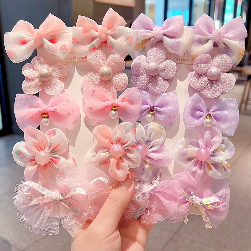 10ชิ้นชุดกิ๊บติดผมสําหรับเด็กแฟชั่นเกาหลีใหม่น่ารักโบว์กิ๊บเด็กคลิปด้านข้างคลิปหน้าม้ากิ๊บกิ๊บอุปกรณ์ผม - รูปที่ 6