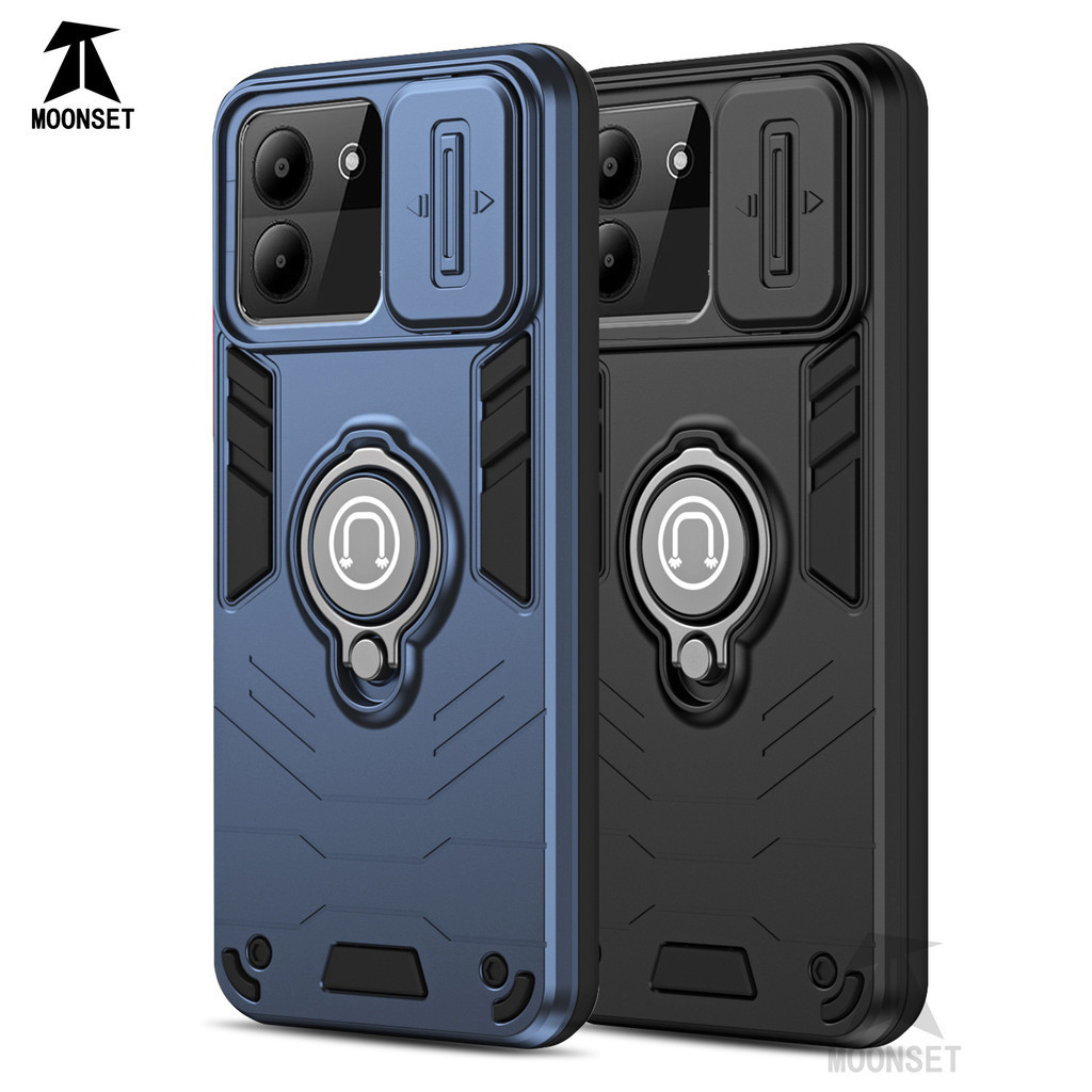 สําหรับ ZTE Blade A54 กรณี Kickstand Armor กลับ Soft TPU Edge กล้องเลนส์ป้องกันกันกระแทก Slim บางฝาครอบ