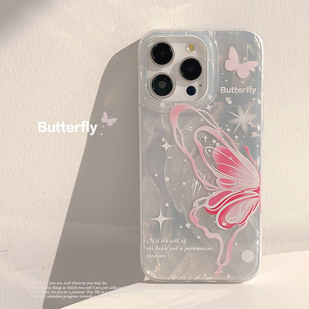 เคสโทรศัพท์มือถือเลเซอร์ IMD for iPhone 11 13 14 15 12 Pro Max 12 Pro 13 Pro 15 Plus เคสกันกระแทกเลเซอร์ไล่โทนสีน่ารัก