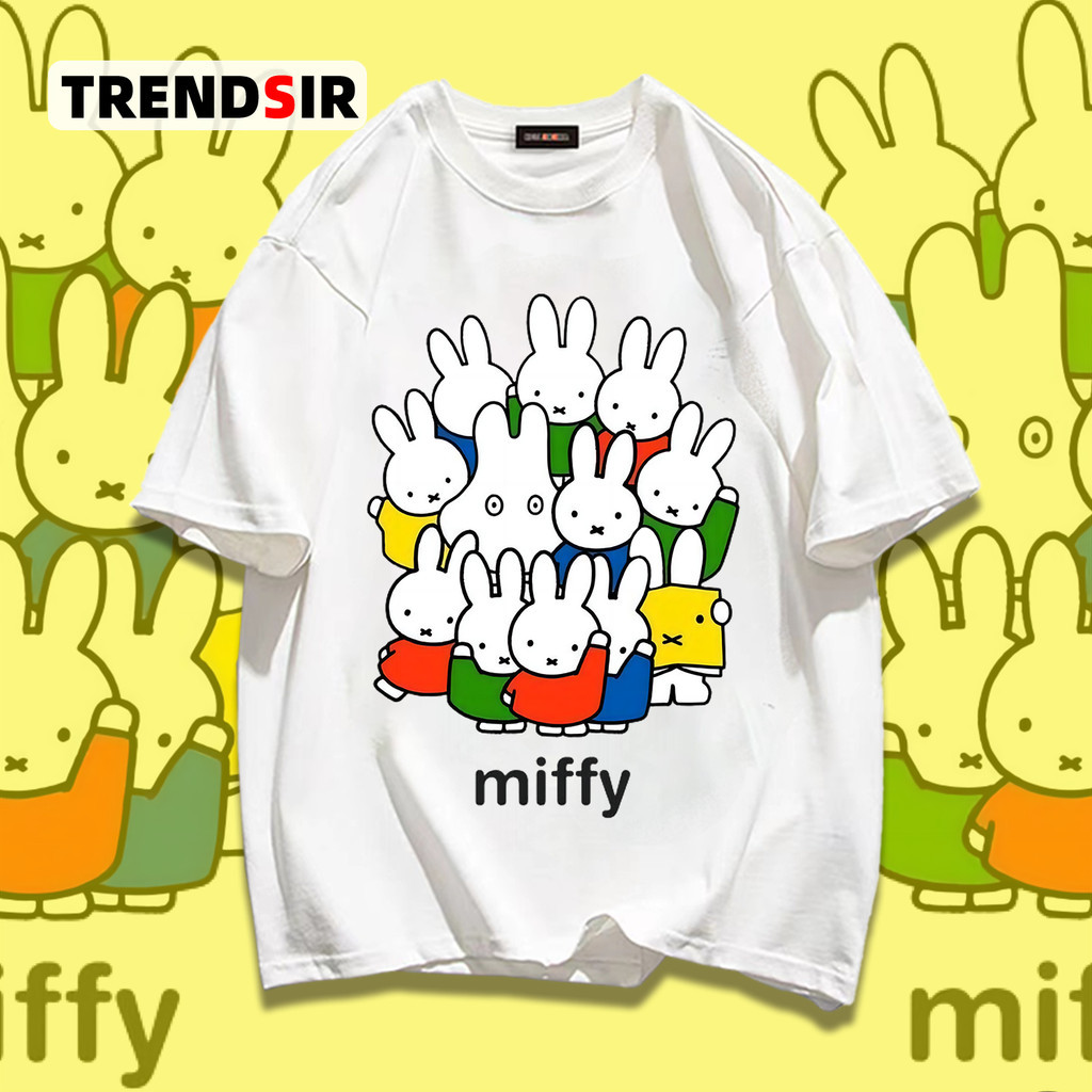 TrendSir พร้อมส่ง เสื้อยืด เสื้อยืดแขนสั้น Miffy ใส่สบายมาก 100% Cotton 9สี M-3XL