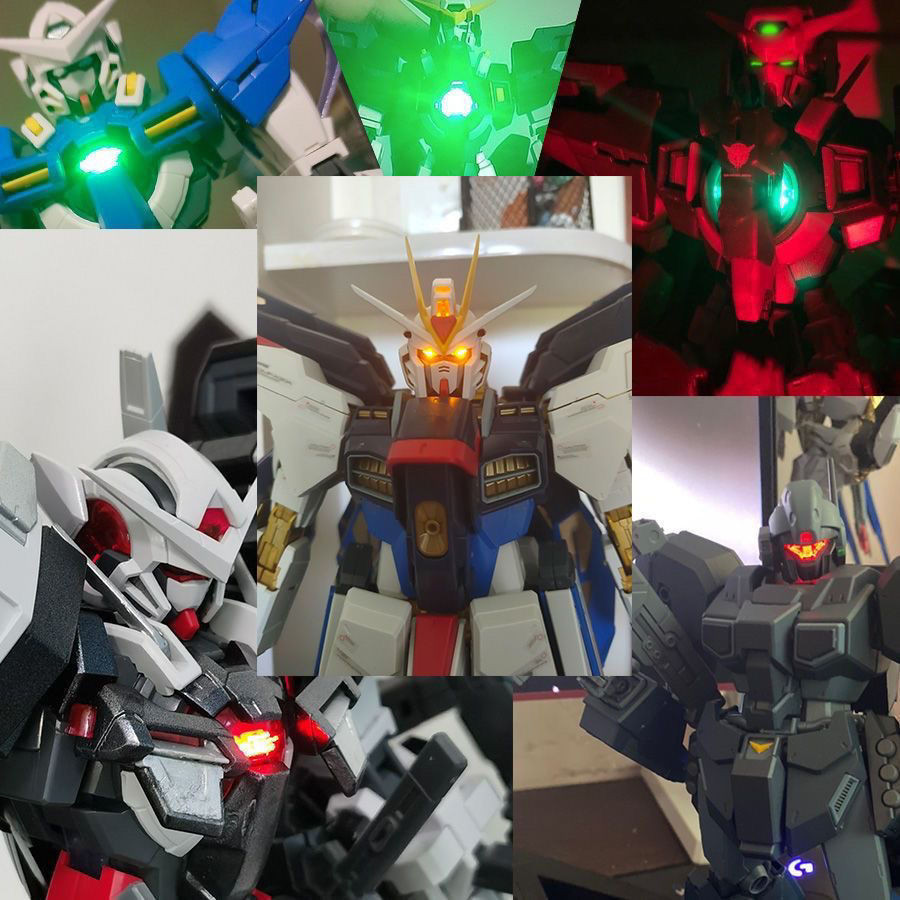 Mg Gundam ไฟ LED Magnetic Control Proximity Card Niu Yuanzu Jesta 00Q สามารถ Angel 00R รุ่น Universa