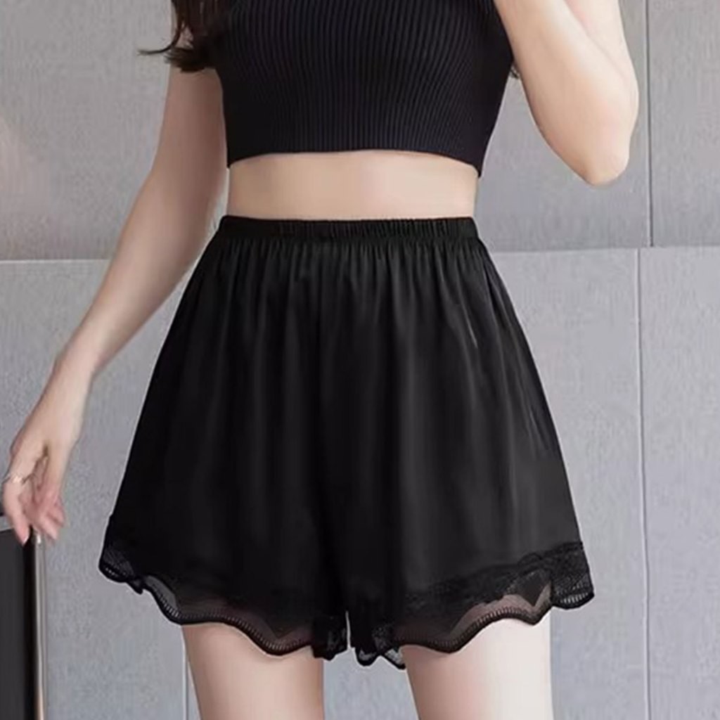 รุ่นใหม่ล่าสุด กางเกงขาสั้นสำหรับใส่นอนและใส่อยู่บ้าน ผ้าซาตินอย่างดีที่สุด พร้อมส่ง - รูปที่ 5