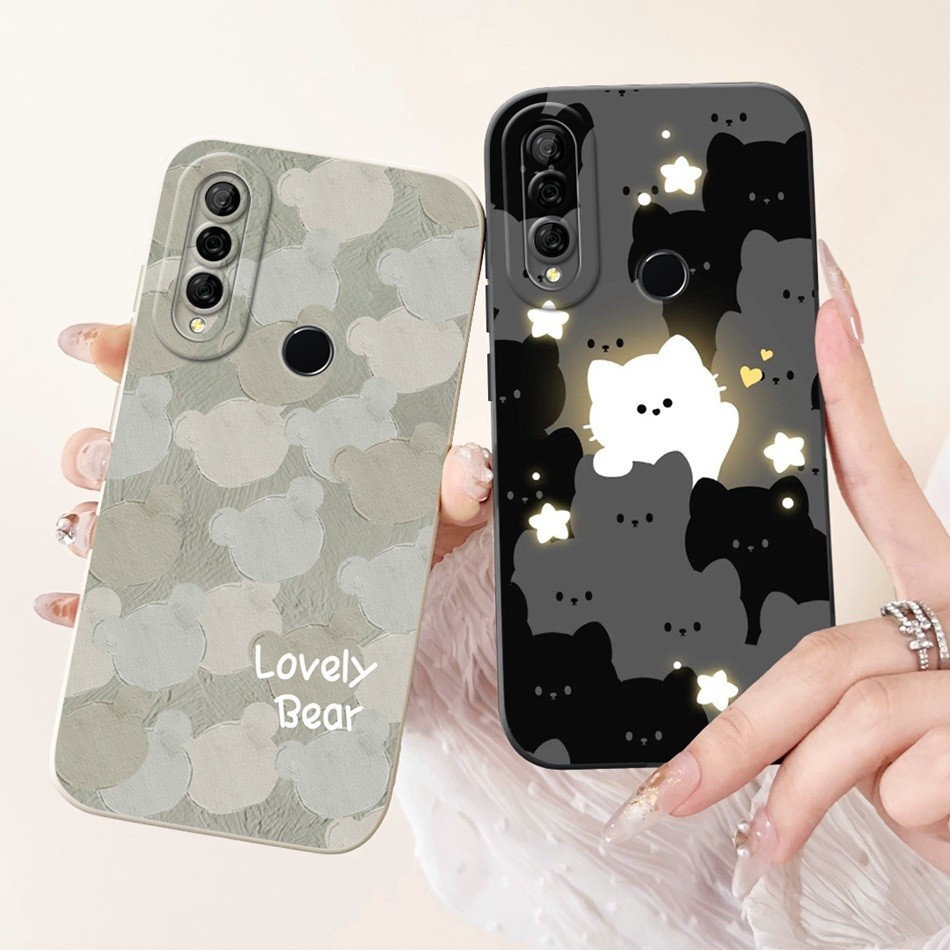 Huawei Y6P MED-LX9 MED-LX9N เลนส์ป้องกันกรณี Huawei Y6P 2020 แฟชั่นทาสีซิลิโคนอ่อนนุ่มเคสโทรศัพท์