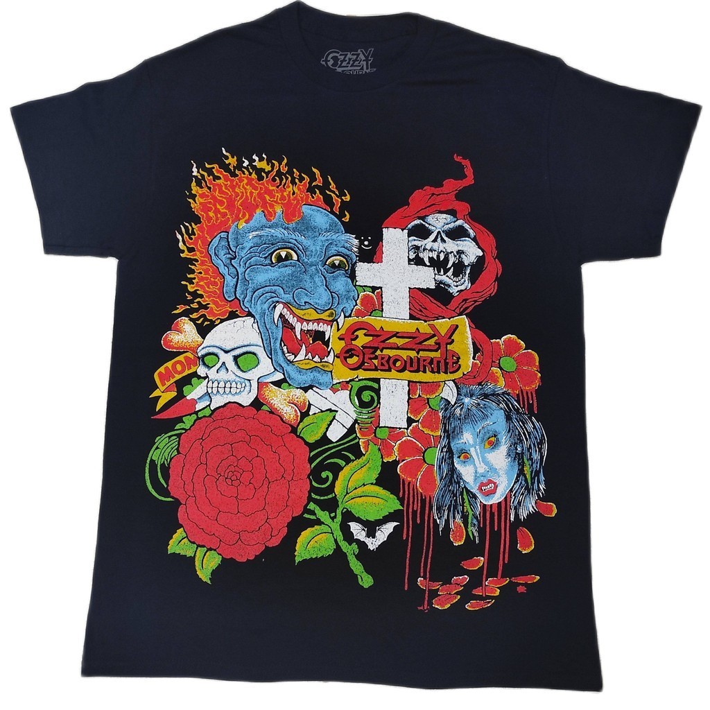 เสื้อยืดวง Ozzy Osbourne Tatoo ลายในตำนาน ลิขสิทธิ์แท้ ปี2023