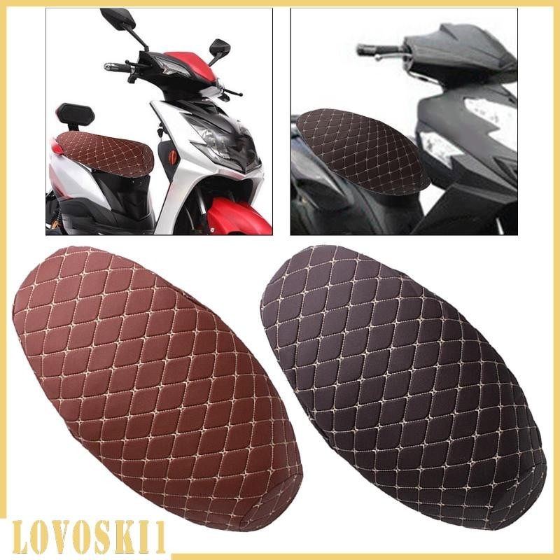 [Lovoski1] ผ้าคลุมเบาะรถจักรยานยนต์สากลกันลื่นหนัง PU