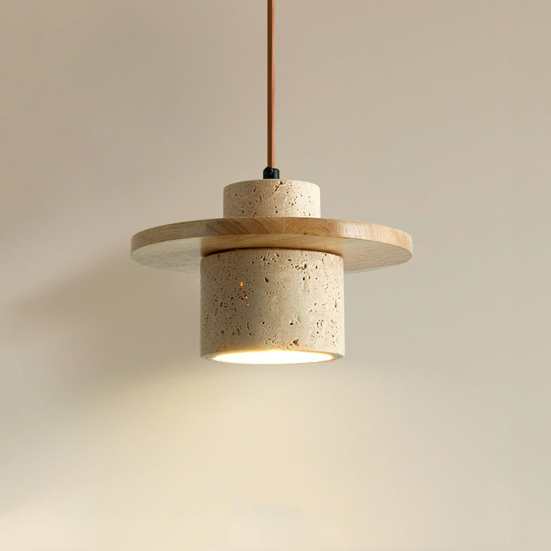 ญี่ปุ่น Wabi Sab ทรงกระบอก Creative Yellowstone E27 Ambient Pendent โคมไฟบ้านโฮมสเตย์ตกแต่ง Led เพดาน Droplight