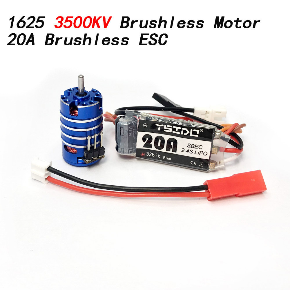 Ysido 1625 3500KV 6000KV 7500KV 11000KV มอเตอร์ไร้แปรง w/20A ESC Combo สําหรับ Wltoys Trxs RC 1/24 1
