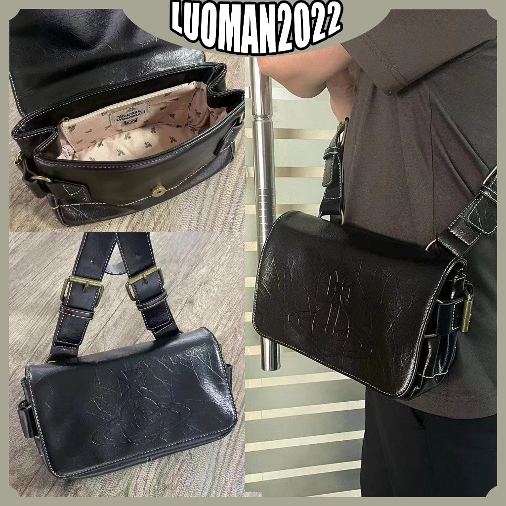 Vivienne Westwood กระเป๋าสะพายข้างโลโก้ระดับไฮเอนด์ใหม่