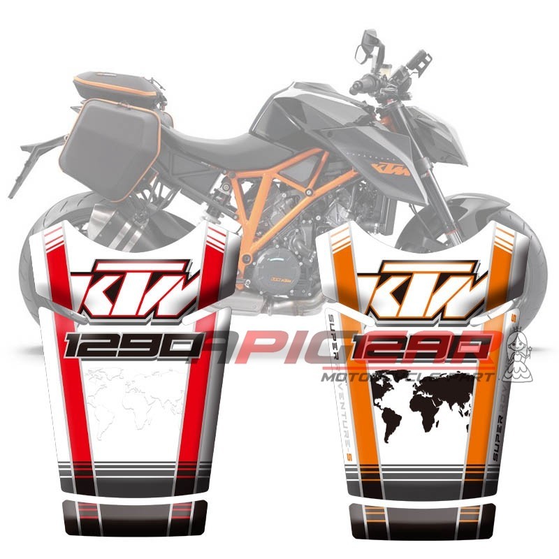 เหมาะสําหรับ KTM 1290 Super Adventure T 15-17 Fishbone Decals Epoxy Fuel Tank สติกเกอร์