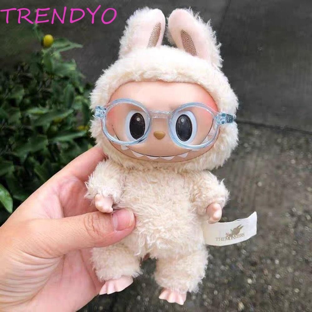 Trendyo Labubu Time แว่นตาทรงกลม, เครื่องประดับตุ๊กตาโปร่งใสรอบแว่นตาโปร่งใส, ตุ๊กตาของเล่นแว่นตาอุปกรณ์เสริมพลาสติก 6.5 ซม.รอบตุ๊กตาแว่นตากลมเครื่องประดับตุ๊กตา