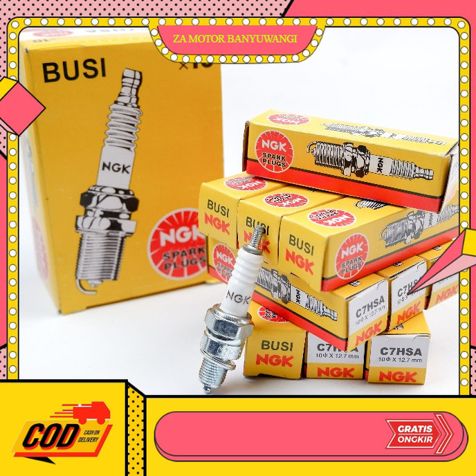 หัวเทียน NGK C7HSA - หัวเทียน supra x - ชิ้นส่วนรถจักรยานยนต์หัวเทียน C7HSA