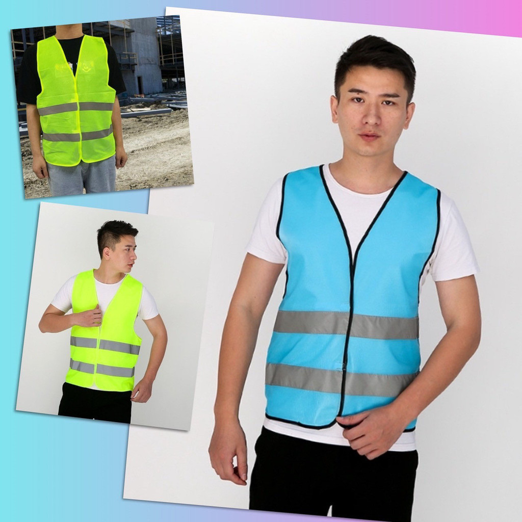 💢 เสื้อสะท้อนแสง เสื้อกัํกสะท้อนแสง เสื้อจราจร งานก่อสร้าง Reflective Safety Vest ความปลอดภัย ทำงาน ออกไซต์งาน 💢
