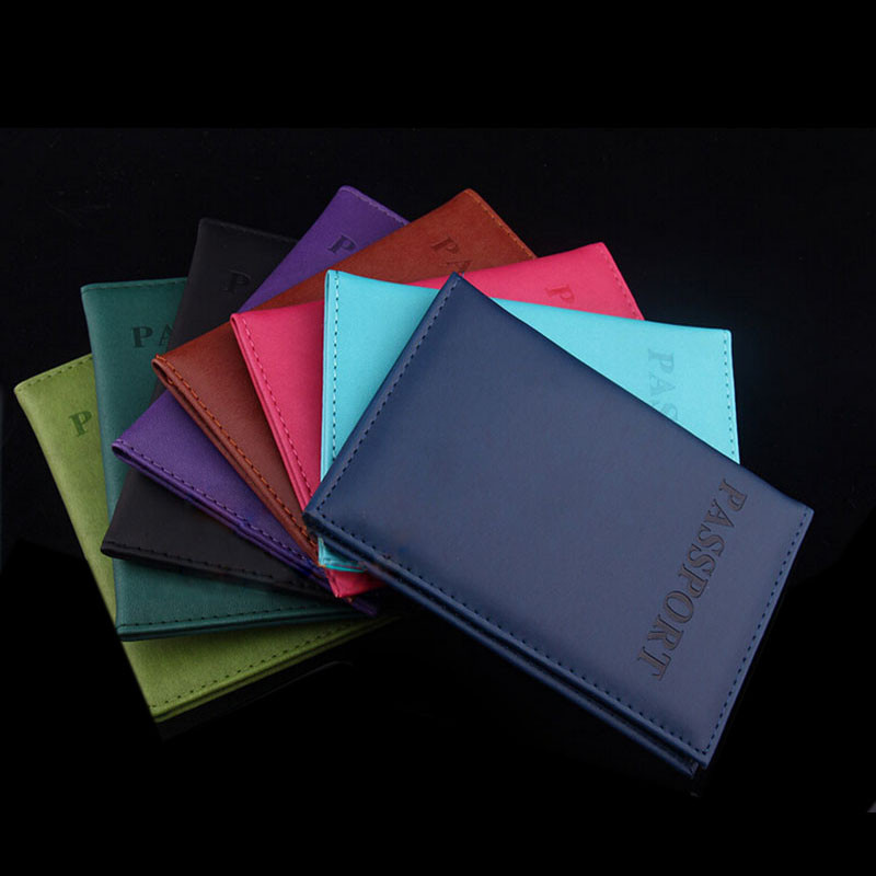 Newwellknownnice ผู้หญิงผู้ชายผู้ถือหนังสือเดินทางหนัง Faux Travel Passport Cover Card Case Holder TH