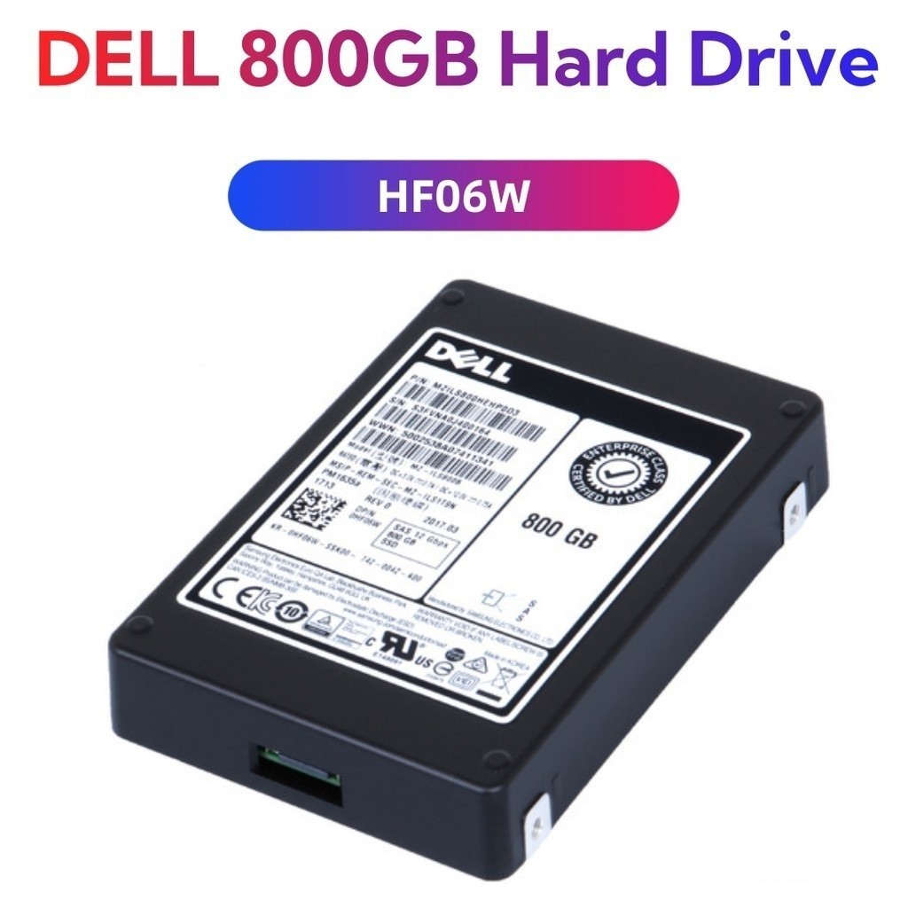 Hf06w 0HF06W DELL SAMSUNG 800GB 12G SAS 2.5" SSD SOLID STATE MZILS800HEHP MZ-ILS800B