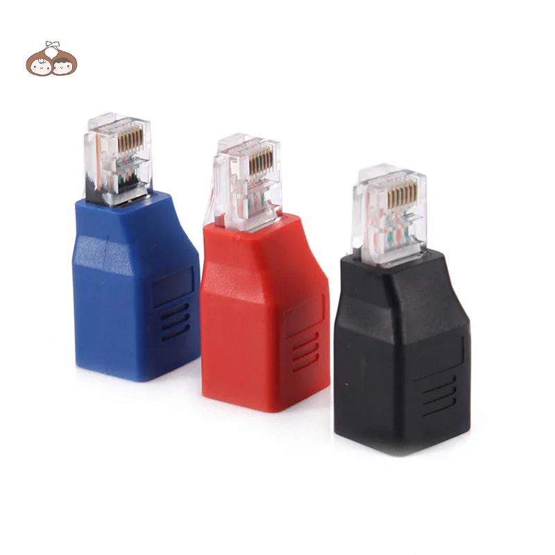 Bef RJ45 M/F Crossover Adapter ชายหญิง Crossed Ethernet Cable Adaptor DF TH