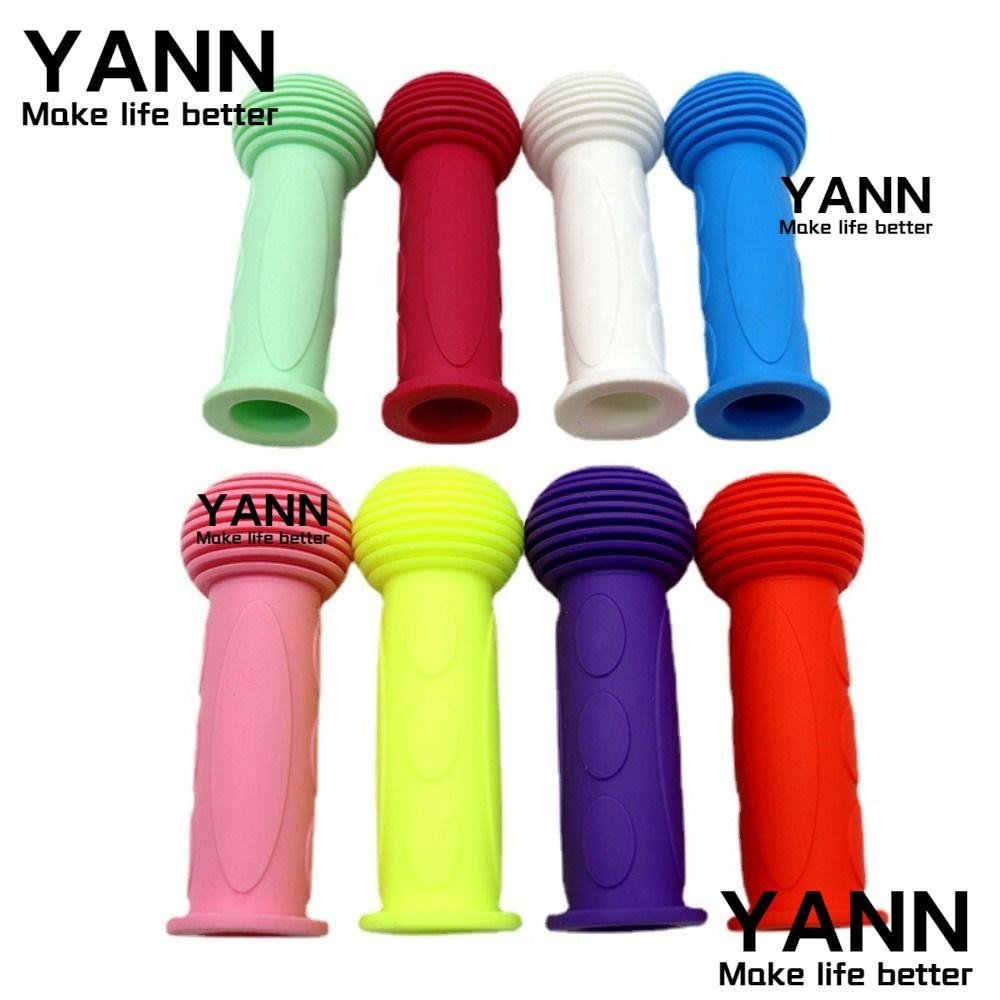ยัน1 1คู่ มือจับมือเด็ก ยาง สีฟ้า/แดง 10สี สําหรับจักรยาน