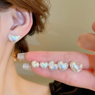 ต่างหูหัวใจสามชิ้นแฟชั่นเกาหลีหรูหราหูสตั๊ดเครื่องประดับอุปก…