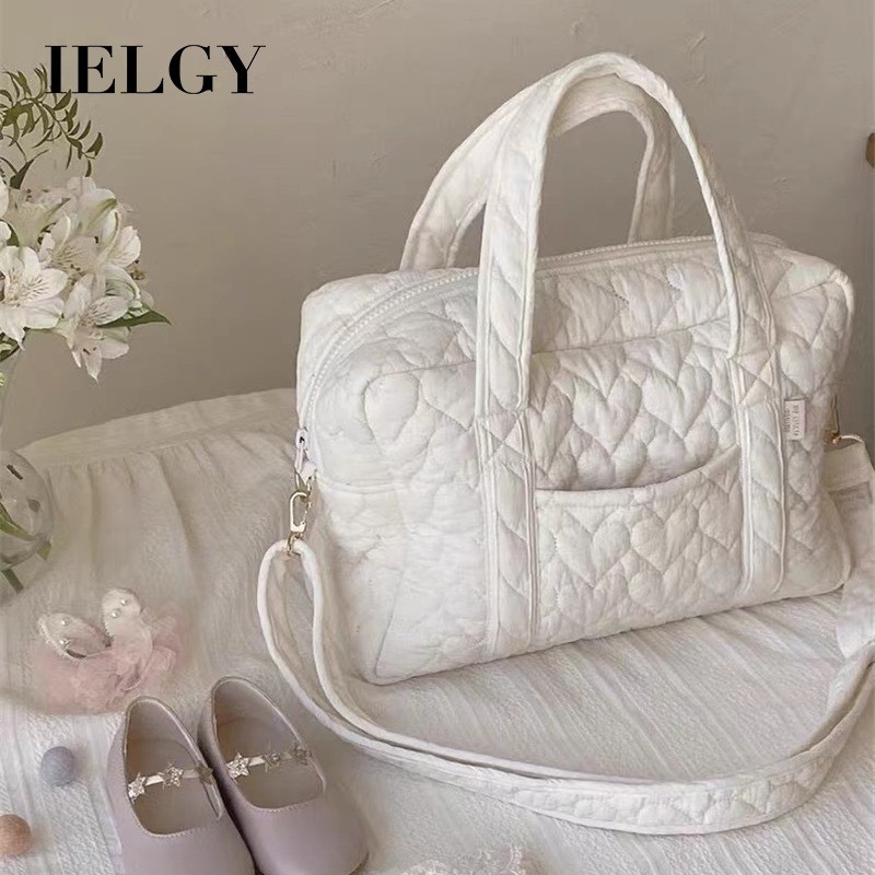 Ielgy Mommy Bag Outing กระเป๋าสะพายข้างน้ําหนักเบาความจุขนาดใหญ่แฟชั่นมัลติฟังก์ชั่นแบบพกพา