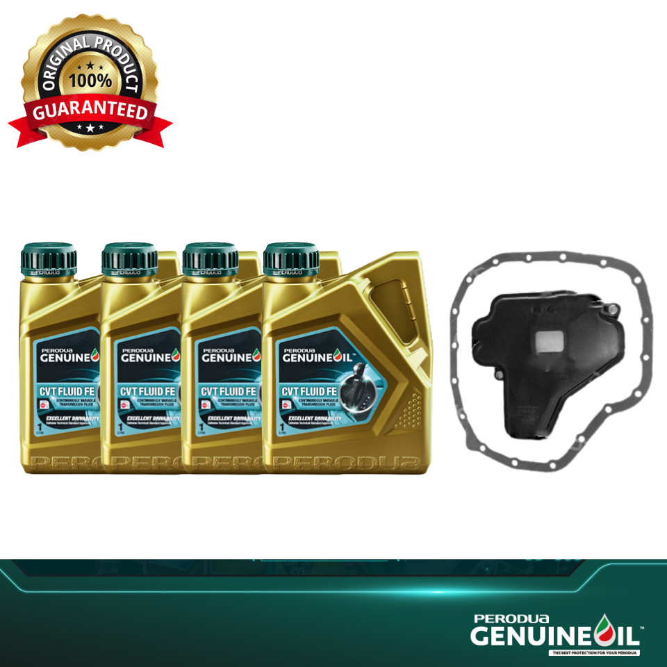 PERODUA FE CVT 1Lx4pcs + AUTO TRANSMISSION FILTER PERODUA ATIVA 1.0 / MYVI FACELIFT D15A CVT (2021) 