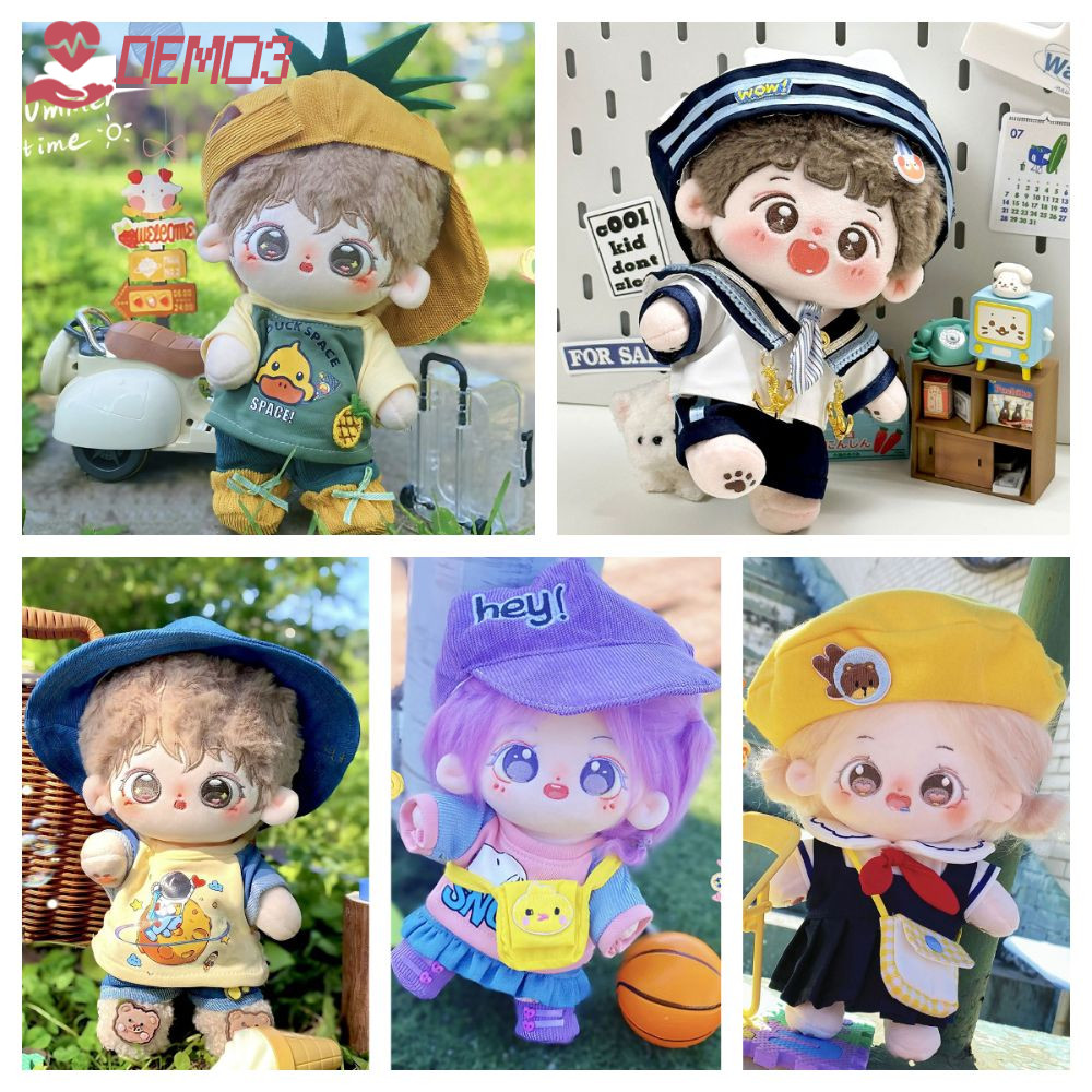 [เดโม3] เสื้อผ้าตุ๊กตา,20ซม หลากสี ขนาดเล็ก ชุดสูท,ของขวัญตุ๊กตาอุปกรณ์เสริมคอสเพลย์เล่นบ้านตุ๊กตาหมวกชุดชุดผ้าฝ้ายยัดตุ๊กตา