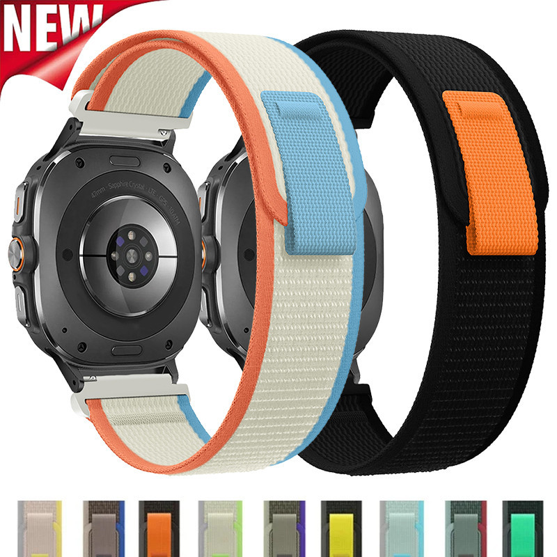 สายรัดไนลอนสําหรับ Samsung Galaxy Watch 7 Ultra 47 มม.สร้อยข้อมือสําหรับ Galaxy Watch 7 Ultra Band อุปกรณ์เสริม