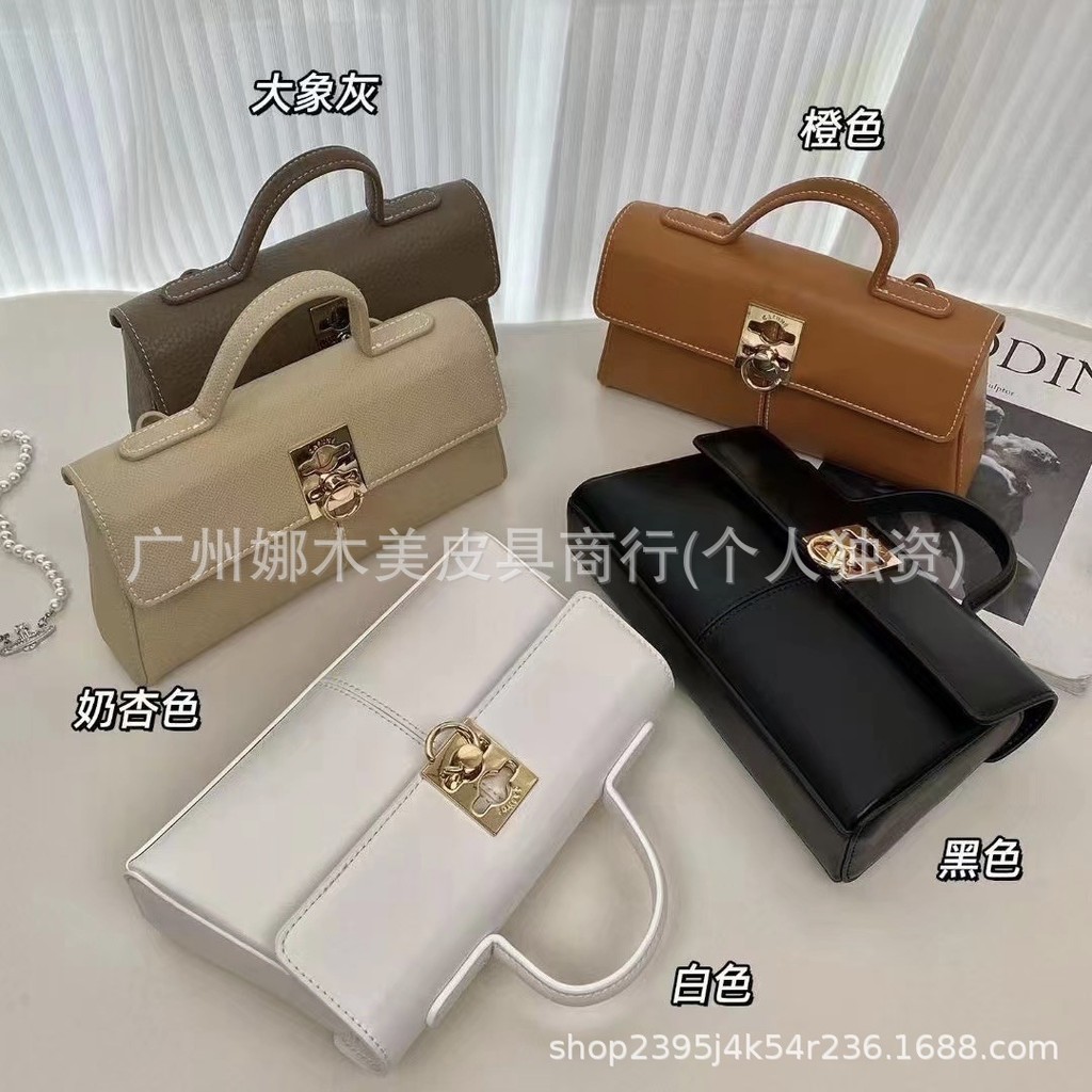 หรูหรา Niche กระเป๋าหนังแท้ Retro กระเป๋าสี่เหลี่ยมเล็ก cafune ขนาดเล็ก Crossbody แบบพกพา Commuter หญิงกระเป๋าแฟชั่น All-Match