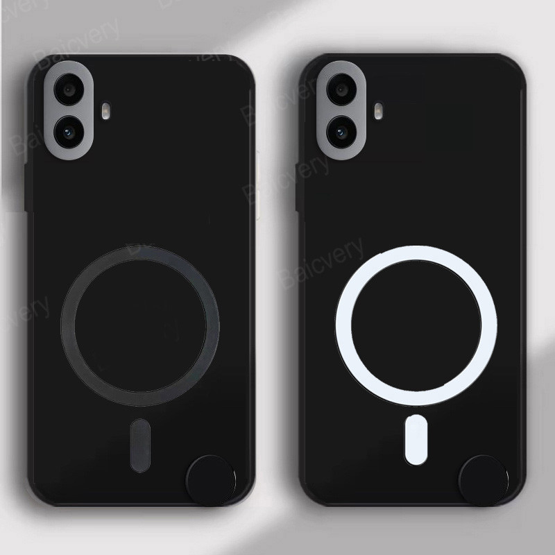 เคสโทรศัพท์ Nothing CMF Phone 1 Matte Black TPU ฝาครอบป้องกันพร้อมสติกเกอร์แม่เหล็กแผ่นแหวน