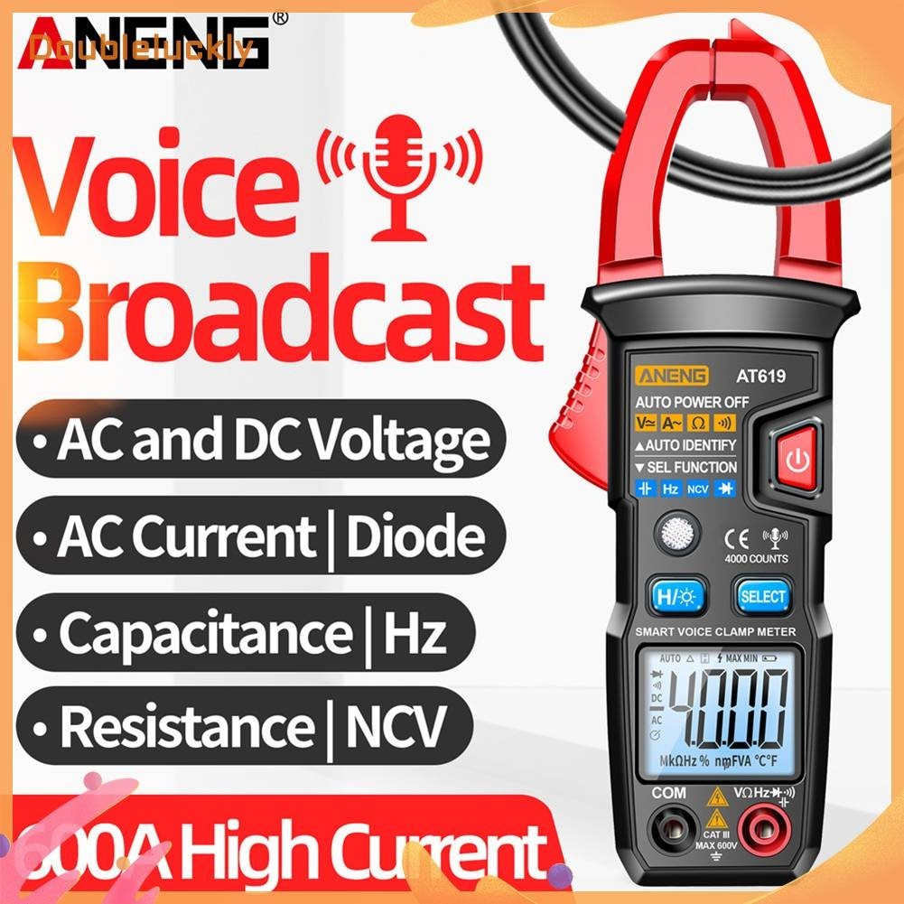 วัดแรงดัน Aneng At619 เครื่องวัดแอมป์ อเนกประสงค์ หน้าจอ Lcd 4000 ครั้ง