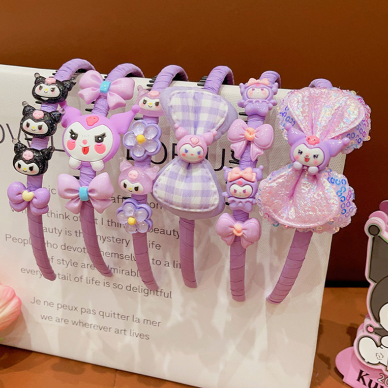 ที่คาดผม Headbands Cute Cartton HairBands น่ารักสีม่วงสําหรับเด็ก