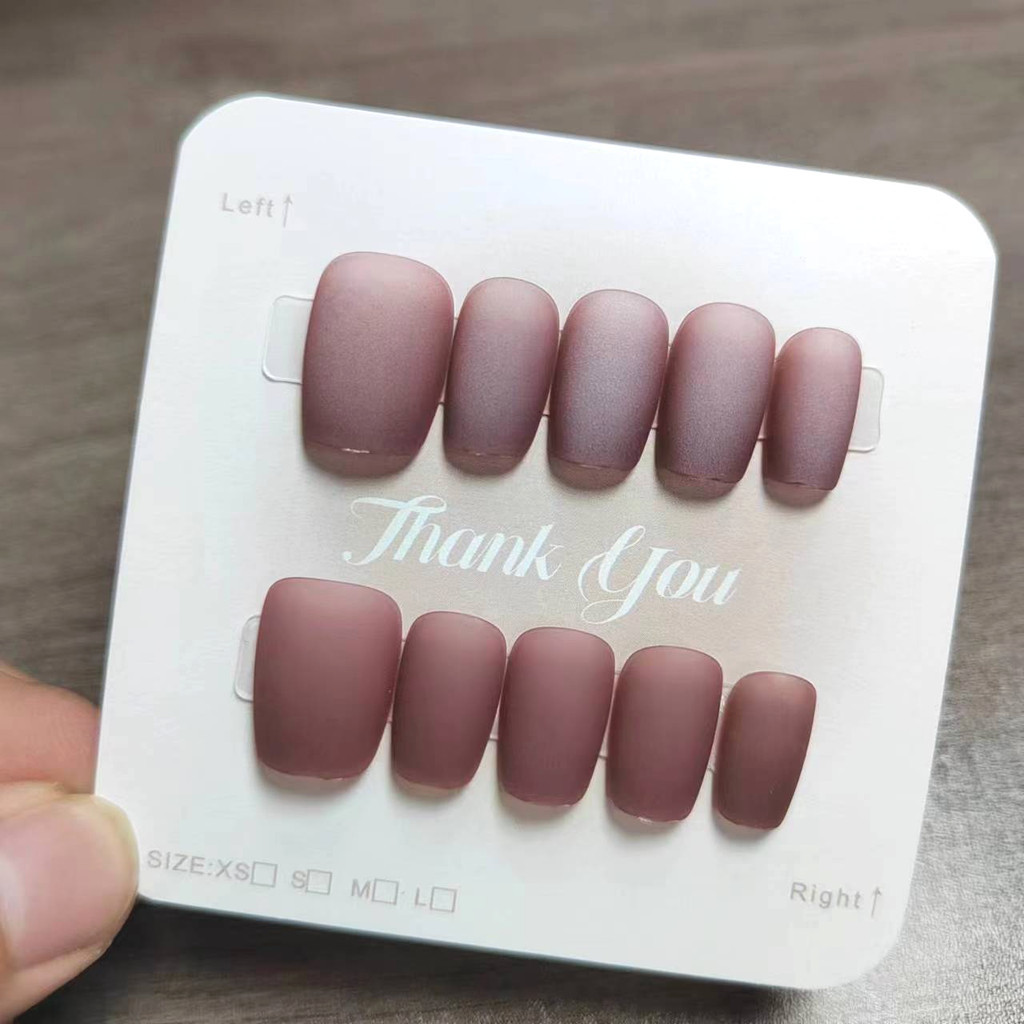 10pcs Cat Eye Handmade กดเล็บเล็บปลอมสติกเกอร์กาว M055