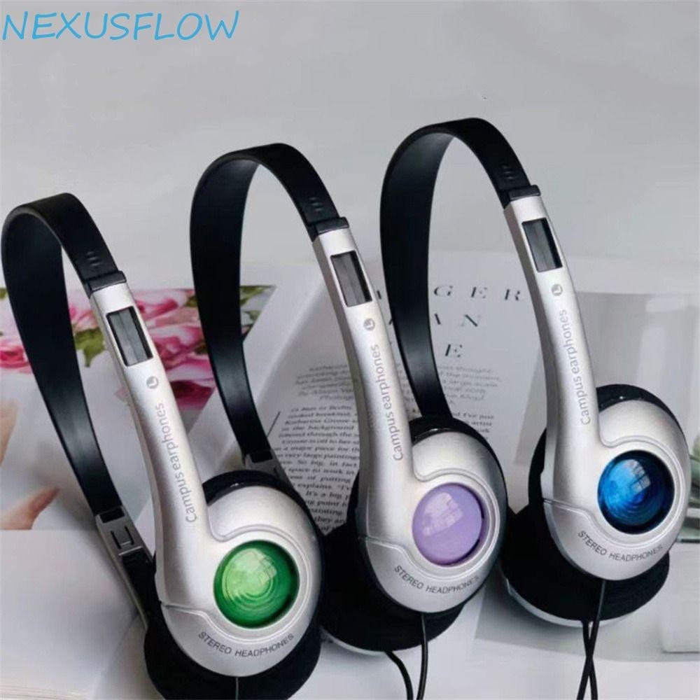 Nexusflow ชุดหูฟังย้อนยุค, หูฟัง Over Ear Millennium Wind Y2K, บุคลิกภาพคลาสสิก Vintage Type C หูฟังแบบมีสายกลางแจ้ง Mp3