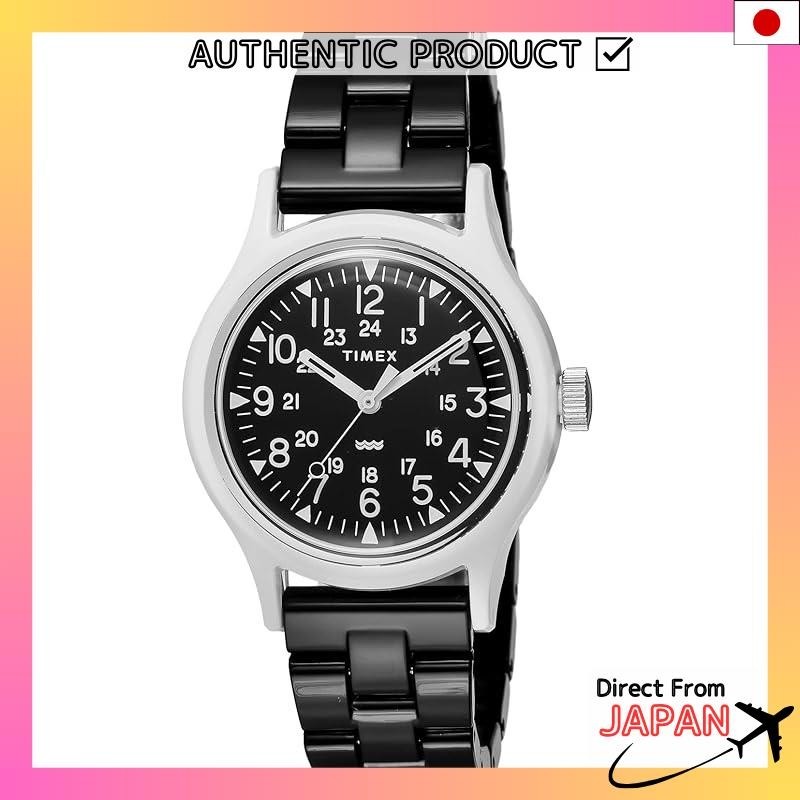 Timex Original Camper Classic Tile Collection Black Dial Resin Quartz 36MM White America Watch