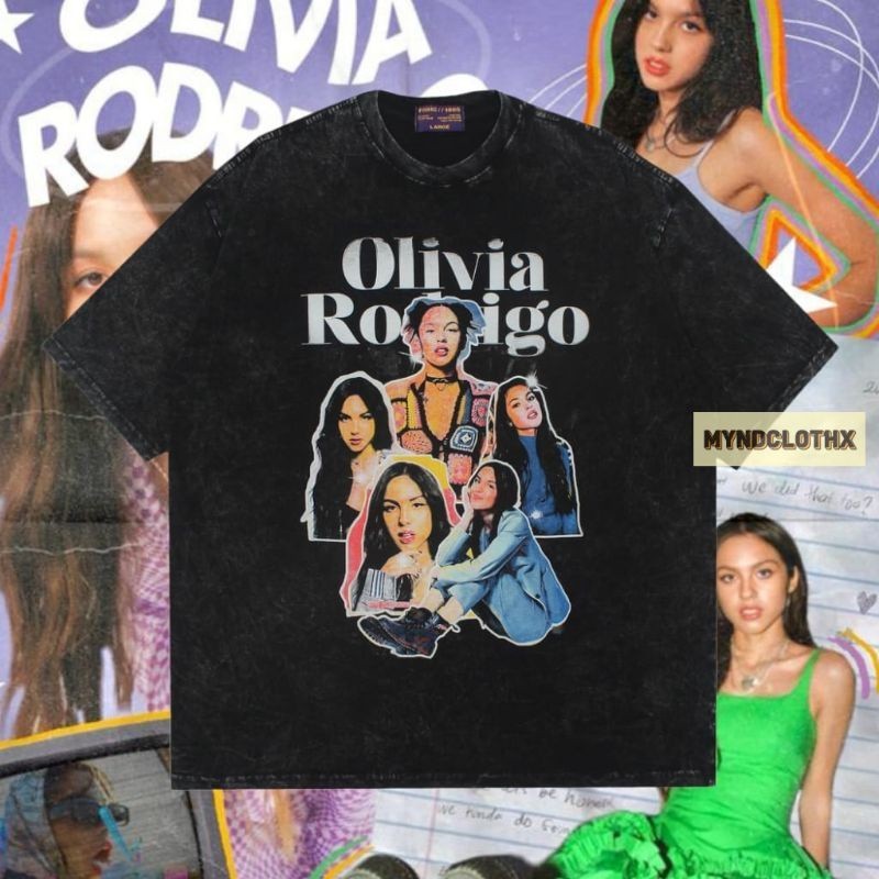 FASHION เสื้อยืด Oversize TOXIC1805 ลาย OLIVIA RODRIGO WASH TEE2024