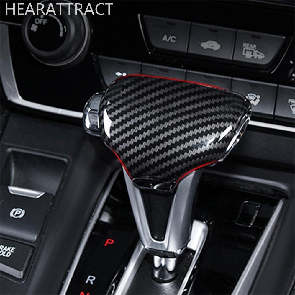 Hearattract ภายในรถเกียร์ Shift Knob Head ตกแต่ง ABS Trim สําหรับ Toyota CRV 2017 - 2021 จัดแต่งทรงผ