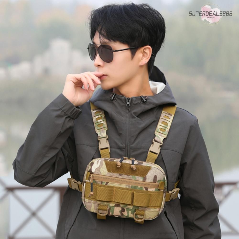 Climbing Camping Backpack กระเป๋าเป้เสื้อกั๊กเดินทางความจุขนาดใหญ่สําหรับกีฬากลางแจ้ง [SuperDeals888.th]