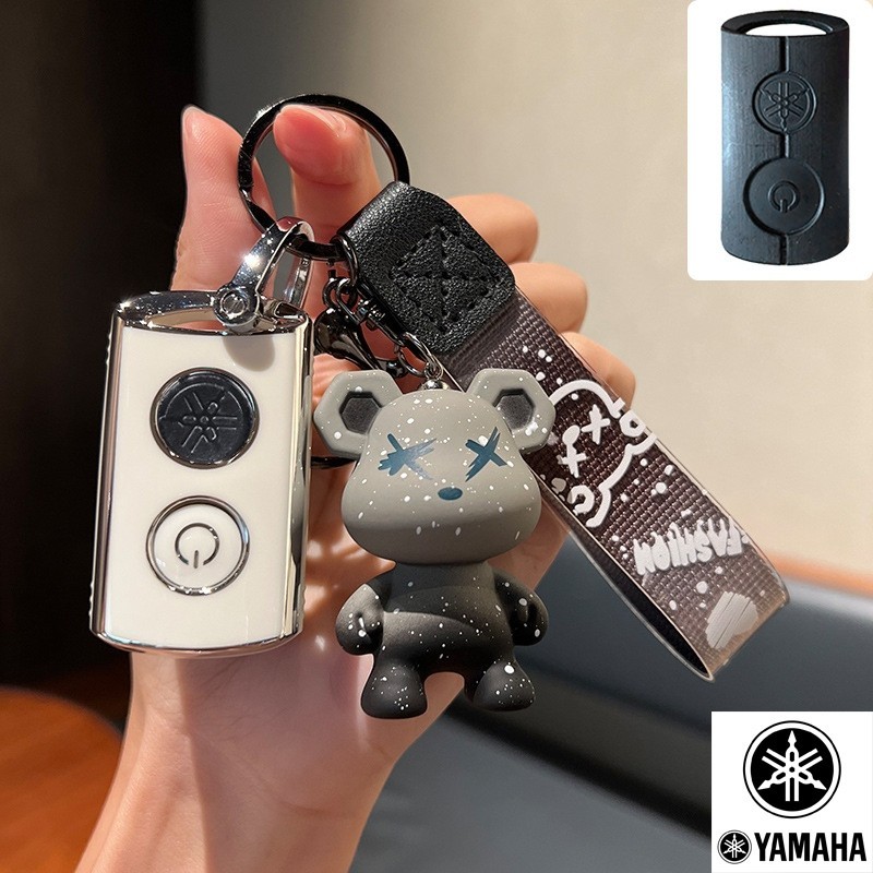 Yamaha Remote Key Case สําหรับ YAMAHA Nmax/NVX/Y16/Xmax/Aerox TPU ปุ่มรถจักรยานยนต์ฝาครอบพวงกุญแจ