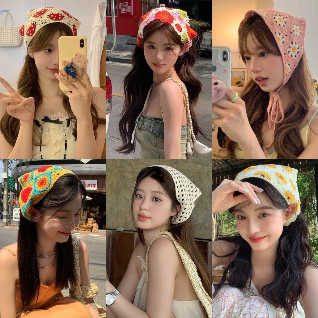 🌸Soroh🌸ที่คาดผม ผ้าโพกผมถักไหม โดปามีน สไตล์เกาหลี🌼แฟชั่นสําหรับผู้หญิง ลายน่ารัก🌷#TJ-111