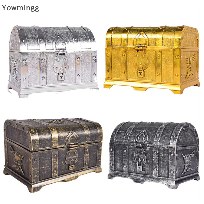 Wmi 1 ชิ้น Retro Treasure กล่องล็อคของเล่นสําหรับ Party Favors Props ตกแต่งโจรสลัด N