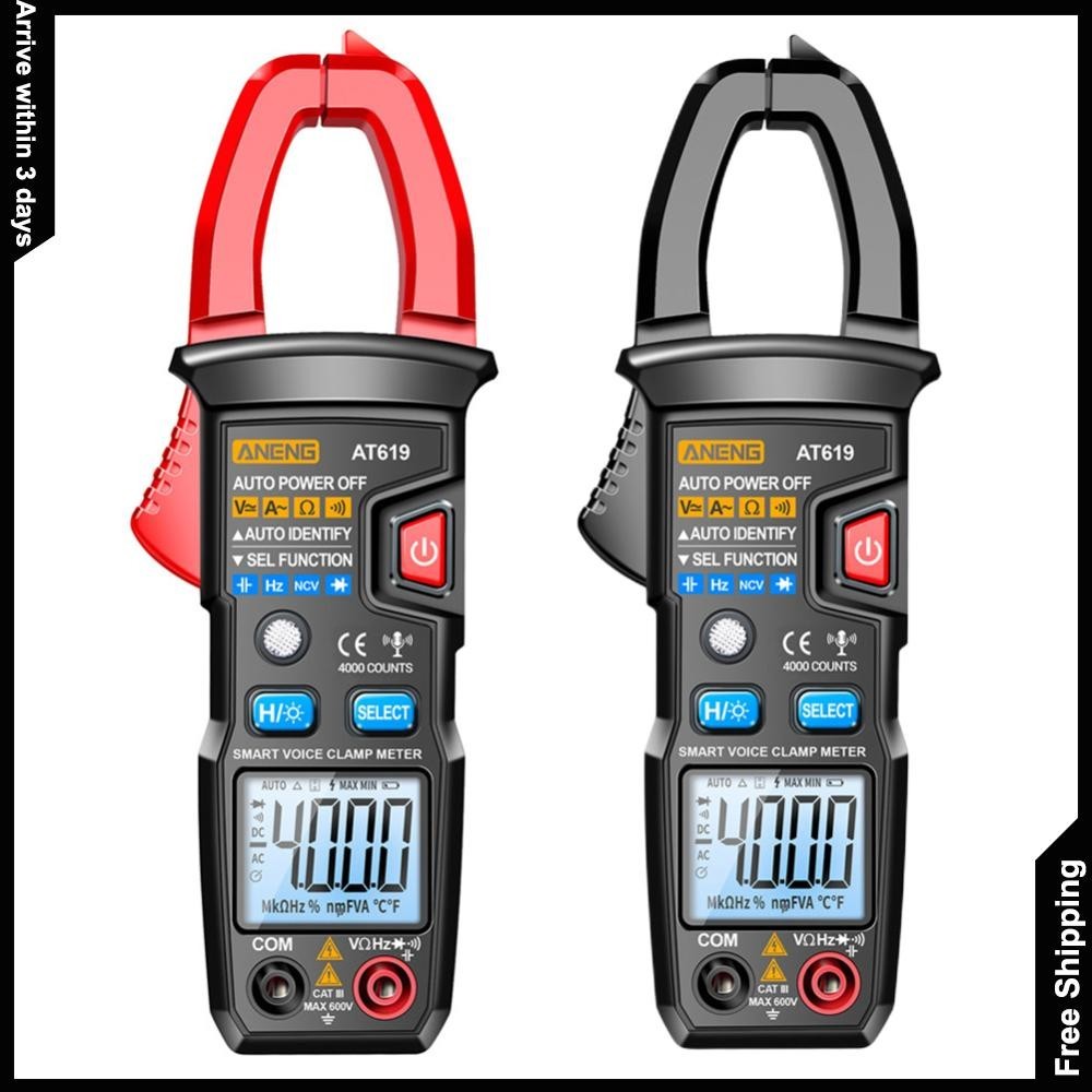 Au ANENG AT619 Digital Clamp Multimeter AC/DC Ammeter Clamp Meter วัดถึง
