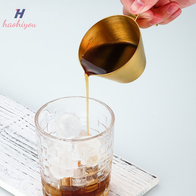 <haohiyou> 100ml Espresso สกัดถ้วย 304 สแตนเลสที่มีขนาดหนาประณีตออนซ์ถ้วยกาแฟ Home Kitchen Cafe อุปกรณ์เสริม Nice