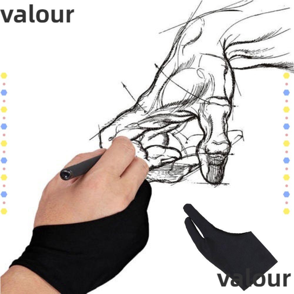 Valour ถุงมือวาดรูป Hot Artist Free Size Fingerless Two Finger