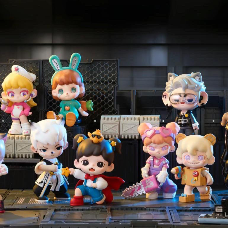 ของแท้ DORA TNT SPACE Special Agent Team Series รูปเครื่องประดับอินเทรนด์เล่นตุ๊กตาวันหยุดของขวัญสร้างสรรค์ตัวแทนพิเศษชุดทีม