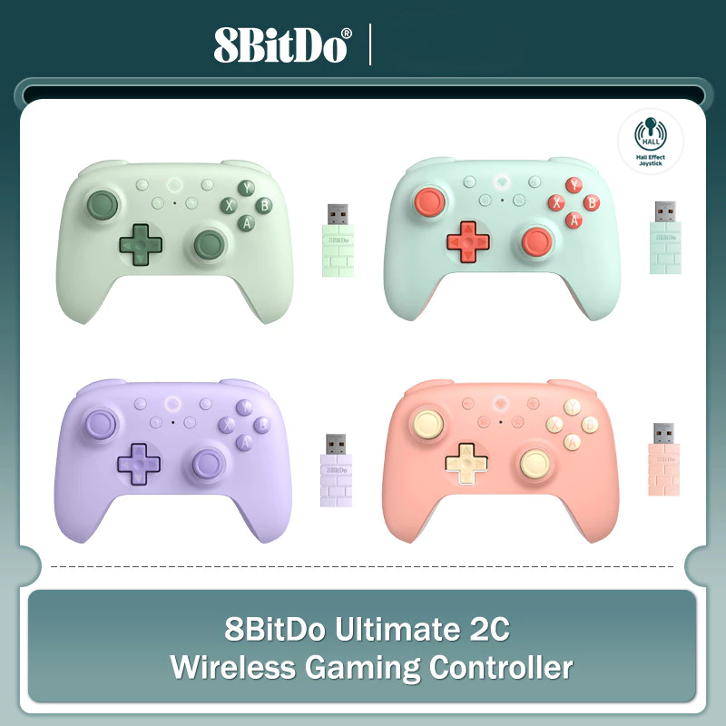 8BitDo คอนโทรลเลอร์เล่นเกมไร้สาย Ultimate 2C ใหม่สําหรับพีซี, Windows 10, 11, สํารับไอน้ํา, Raspberry Pi, อุปกรณ์เสริมเกมแพด Android