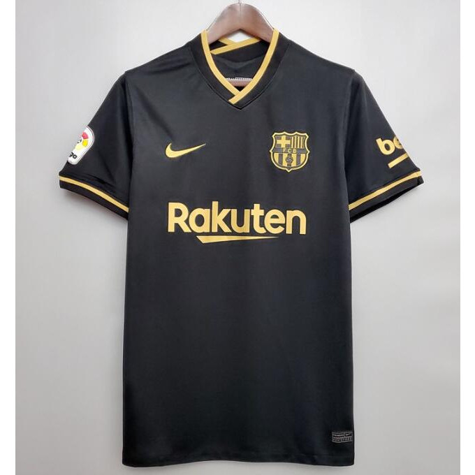 2020-2021 Barcelona Away Jersey Men Black Football Jersey Soccer Jersey