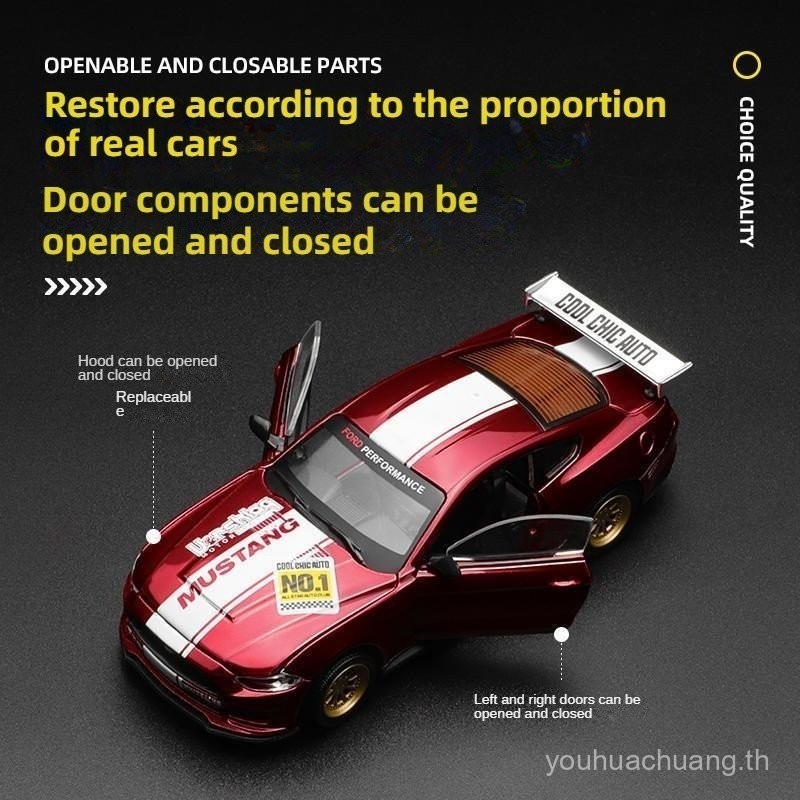 โมเดลรถแข่ง CCA Caiper 1/42 Ford Mustang GT แบบโลหะผสม ถอดออกได้ ของขวัญเด็ก ราคา ถูกที่สุด ดีลบีเคเค แกลเลอรีภาพที่ 5