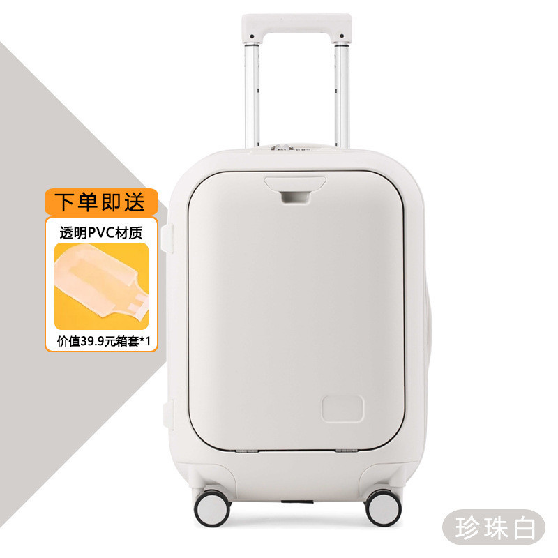 กระเป๋าเดินทางมัลติฟังก์ชั่นขนาด 20 นิ้วซิปด้านหน้าเคสคอมพิวเตอร์ 24 นิ้วอลูมิเนียมทั้งหมดรถเข็นกระเป๋าเดินทางขนาดเล็กสดฟองกล่อง 18 นิ้วกรณีเคร