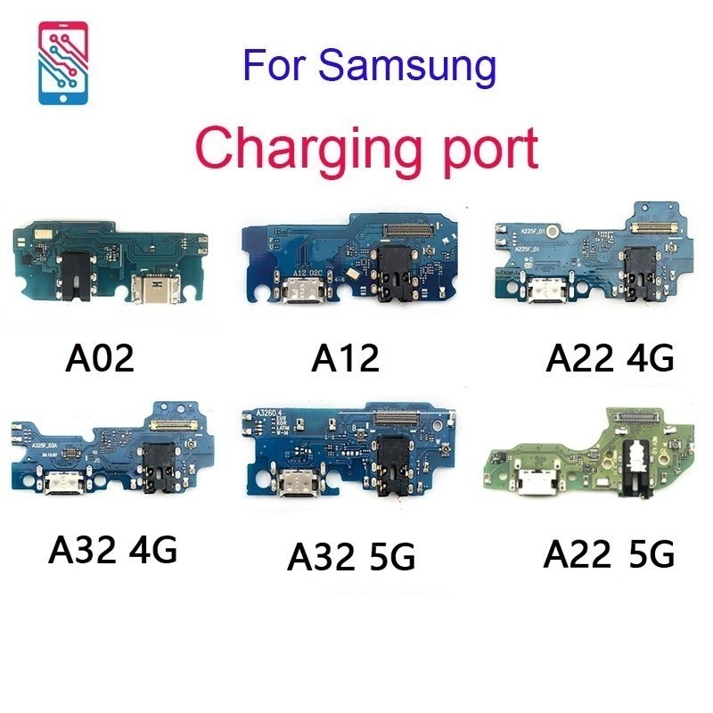 บอร์ดชาร์จพอร์ต Flex พร้อม IC ชาร์จเร็วสําหรับ Samsung Galaxy A02 A12 A22 A32 4G 5G