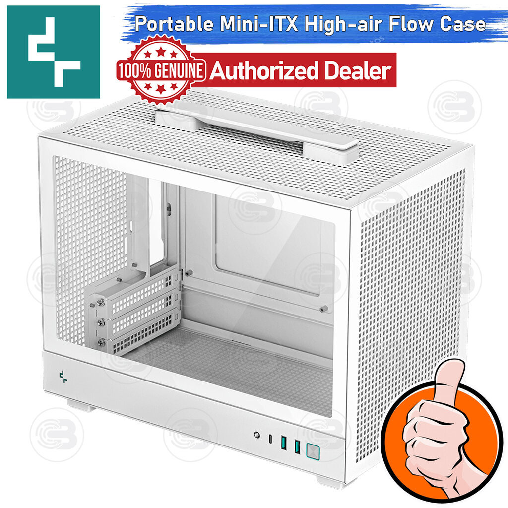 [CoolBlasterThai] DEEPCOOL CH160 WHITE Mini-ITX High-Airflow PC Case ประกัน 1 ปี
