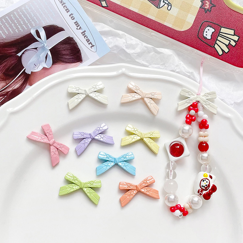 สีสันโบว์ลูกปัด diy แฮนด์เมดเครื่องประดับสร้อยข้อมือสร้อยคอโซ่โทรศัพท์มือถืออุปกรณ์ลูกปัด