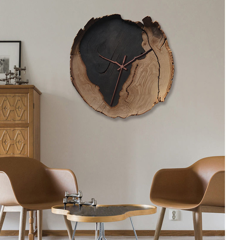 นาฬิกาติดผนังวินเทจ Wabi-sabi style นอร์ดิก แกว่ง สําหรับตกแต่ง ห้องนอน /ห้องนั่งเล่น/ห้องครัว มินิมอล นาฬิกาแขวนผนังseiko